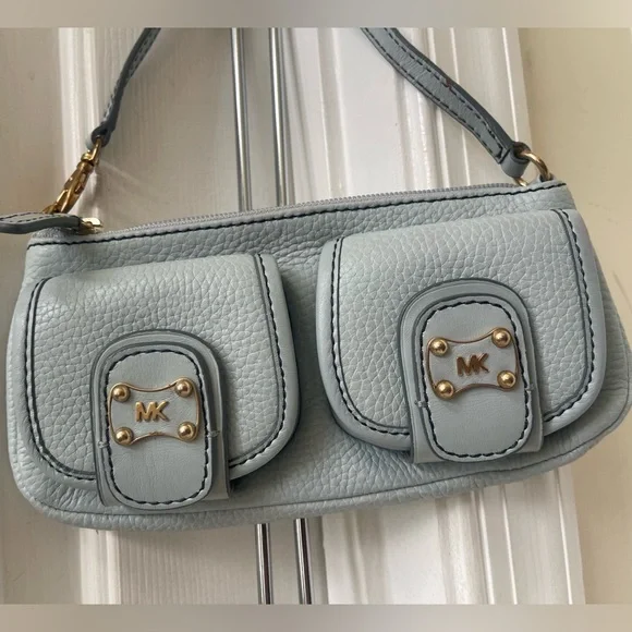 MICHAEL KORS Y2K Light Blue Leather Mini Shoulder Bag - Picture 2 of 6